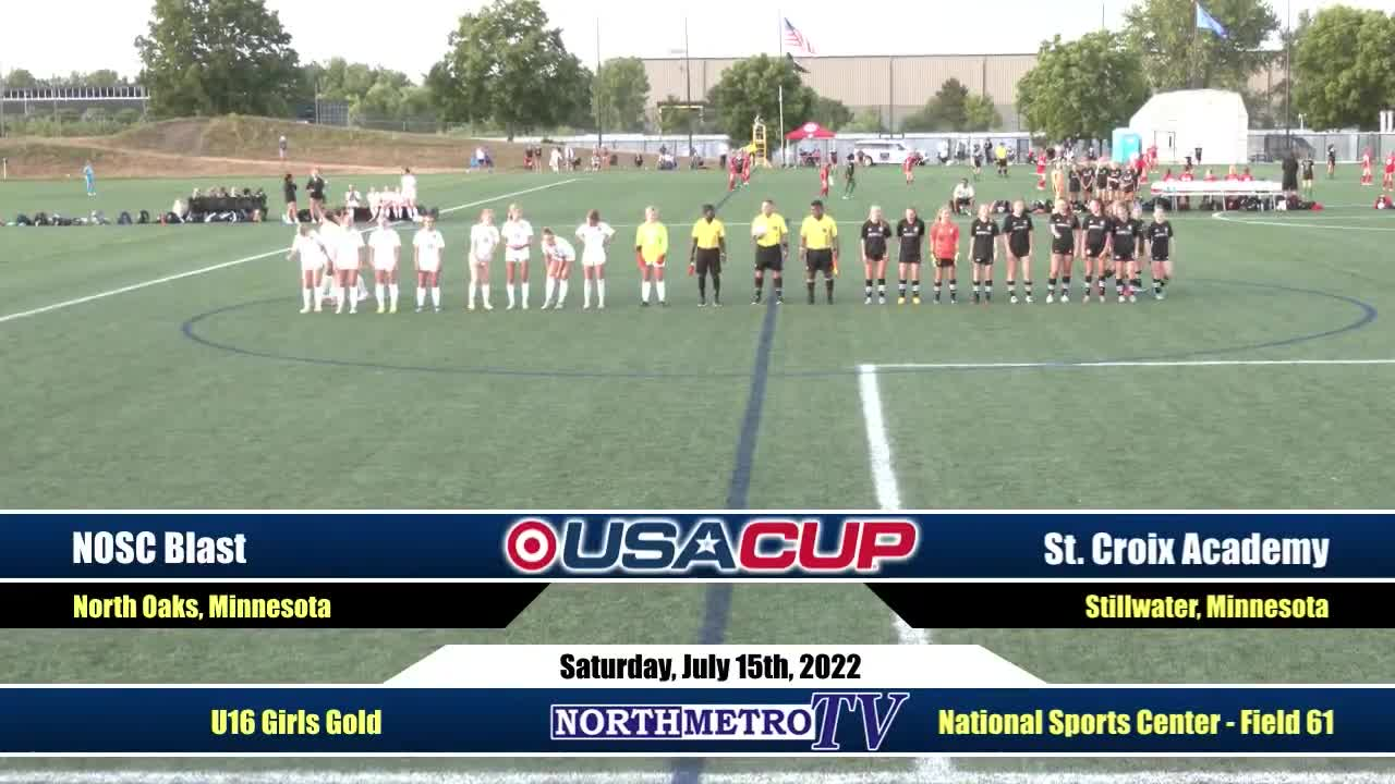 USA Cup Soccer Game 35: U16 Girls Gold - St. Croix 06G Academy vs. NOSC Blast 06G
