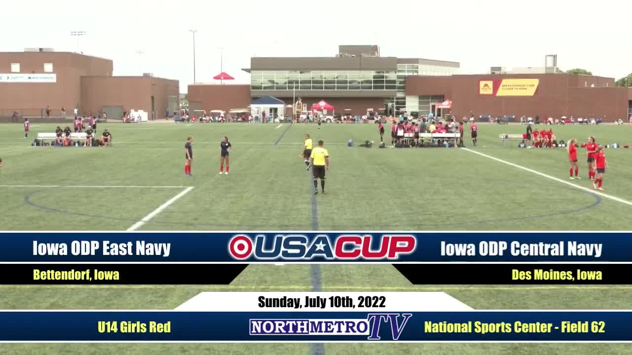 USA Cup Soccer Weekend Game 22: U14 Girls Red Finals - Iowa ODP East Navy v. Iowa ODP Central Navy