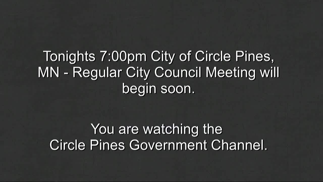 Thumbnail image for Circle Pines City Council Meeting 8/10/2022