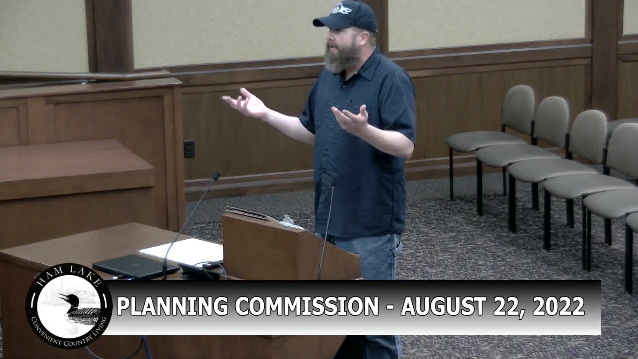 Ham Lake Planning Commission Meeting 8/22/2022