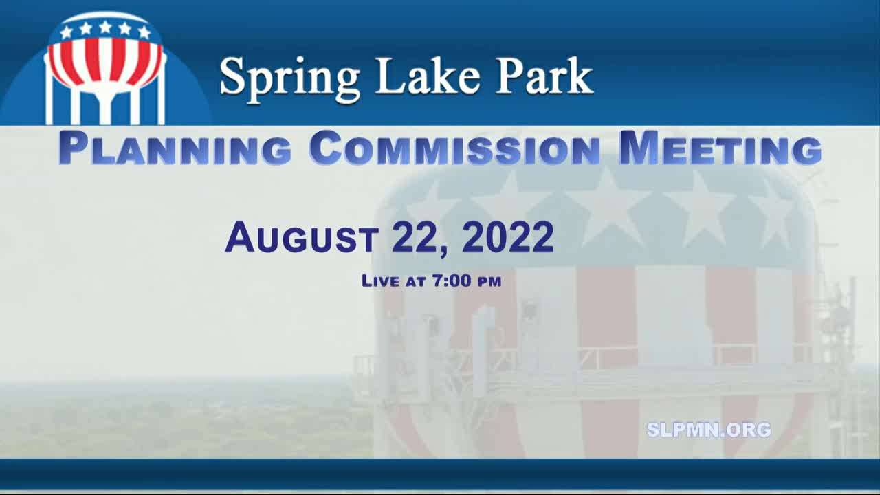 Thumbnail image for Spring Lake Park Planning Commission Meeting 8/22/2022