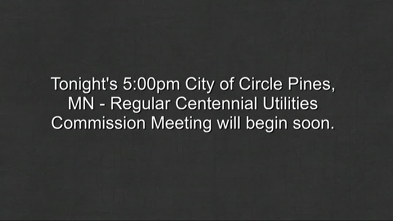 Thumbnail image for Circle Pines Utility Commission Meeting 9/21/2022