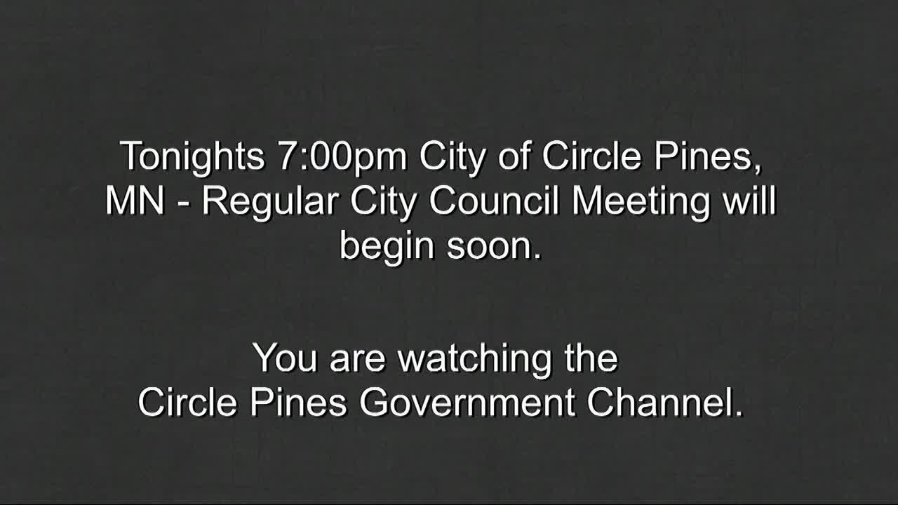 Thumbnail image for Circle Pines City Council Meeting 10/11/2022