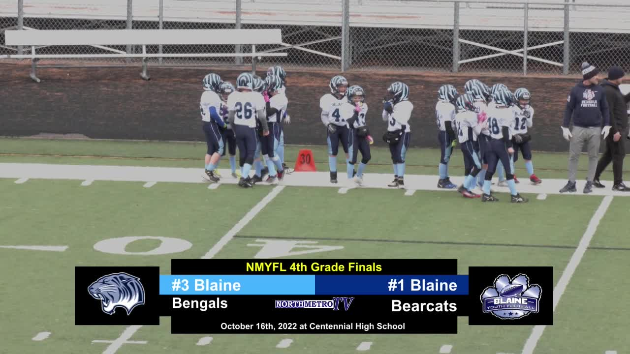 Youth Football: NMYFL 4th Grade Championship Bowl - Blaine Bearcats vs. Blaine Bengals
