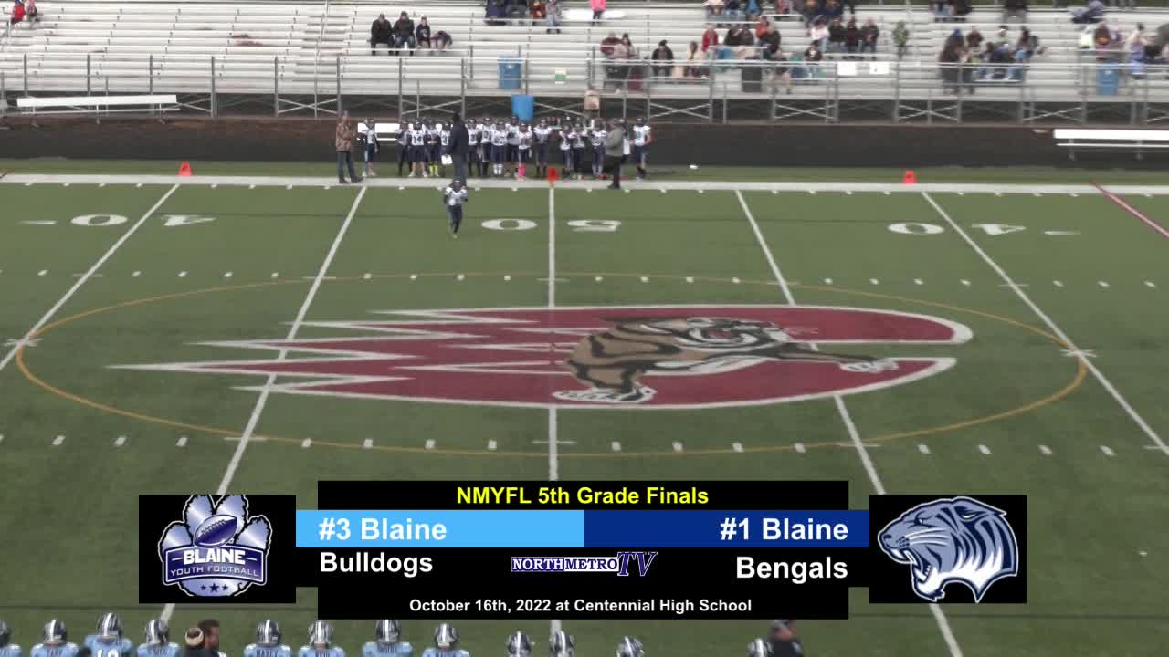 Youth Football: NMYFL 5th Grade Championship Bowl - Blaine Bengals vs. Blaine Bulldogs