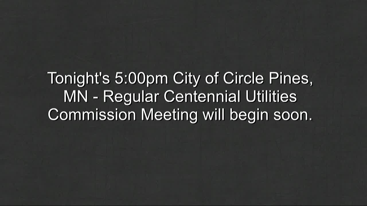 Thumbnail image for Circle Pines Utility Commission Meeting 10/19/2022