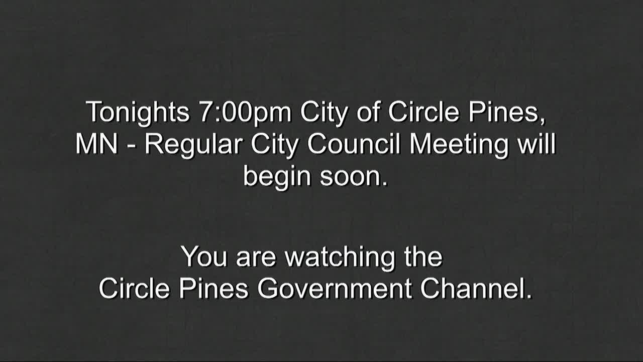 Thumbnail image for Circle Pines City Council Meeting 11/09/2022