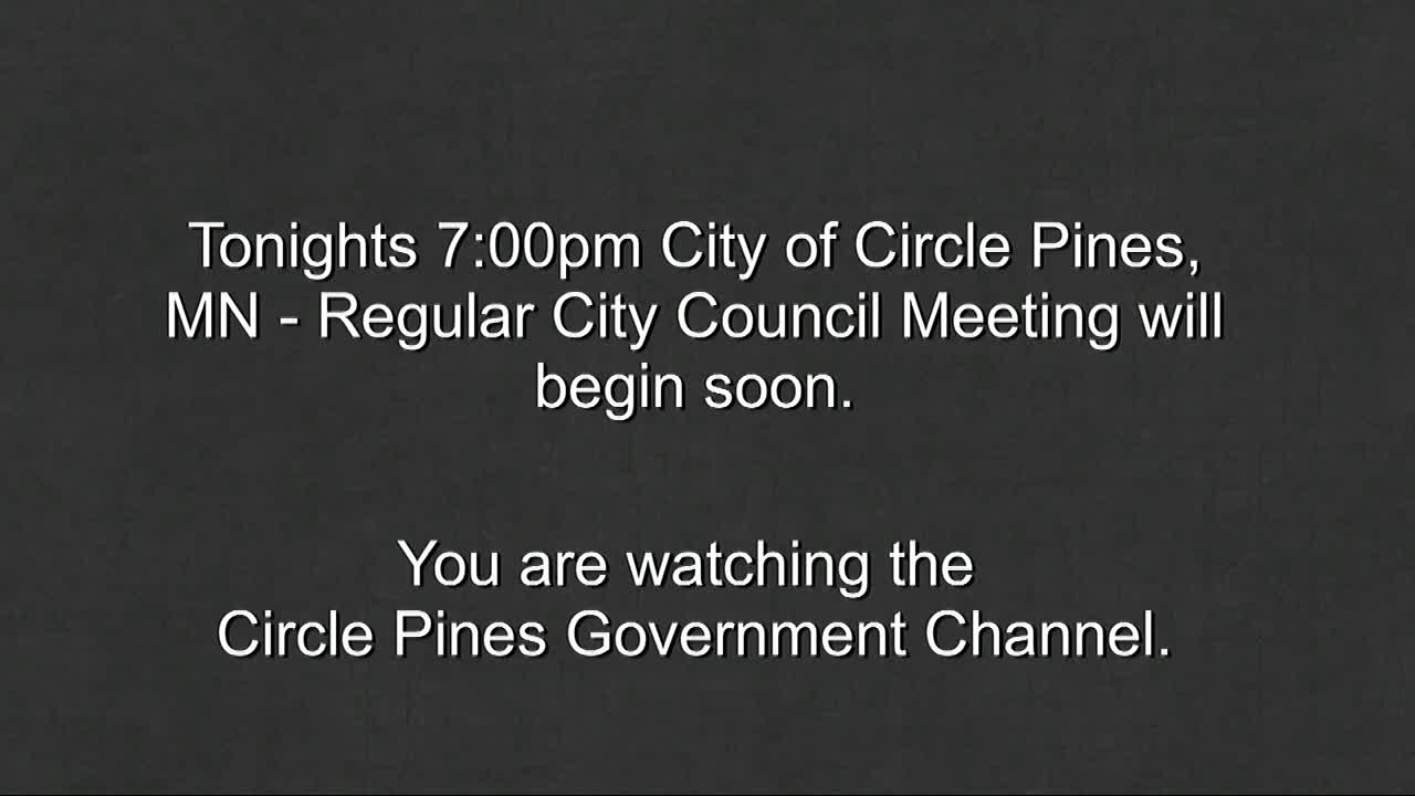 Thumbnail image for Circle Pines City Council Meeting 11/22/2022