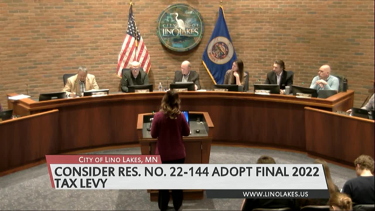 Thumbnail image for Lino Lakes City Council Meeting 12/12/2022