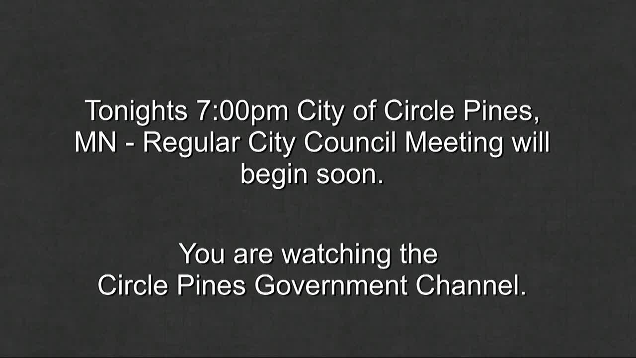 Thumbnail image for Circle Pines City Council Meeting 12/13/2022