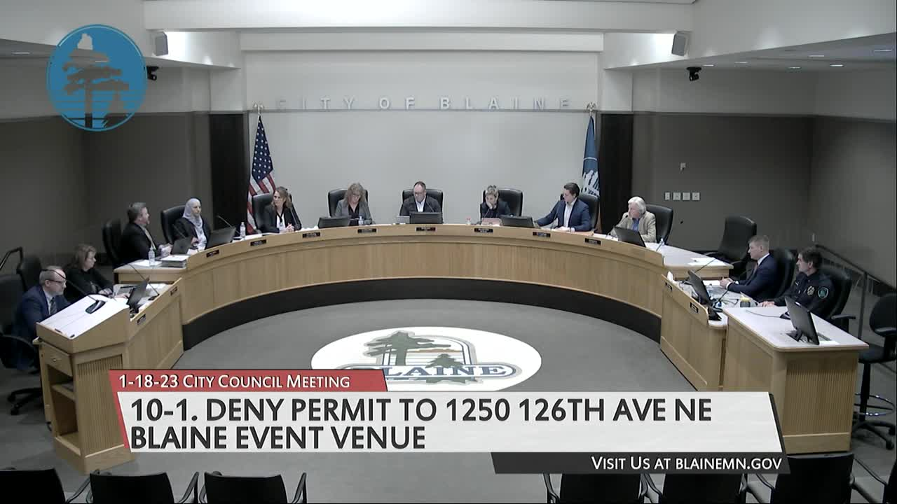 Thumbnail image for Blaine City Council Meeting 1/18/2023