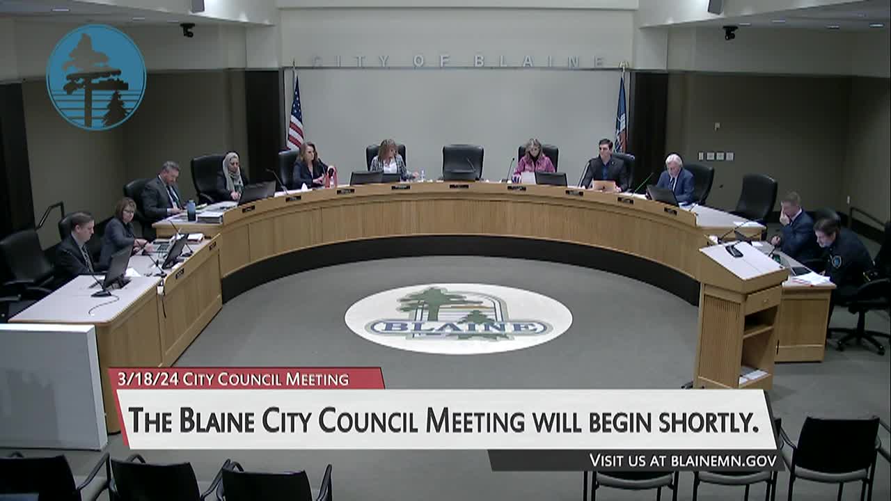 Blaine City Council Meeting 3/18/2024